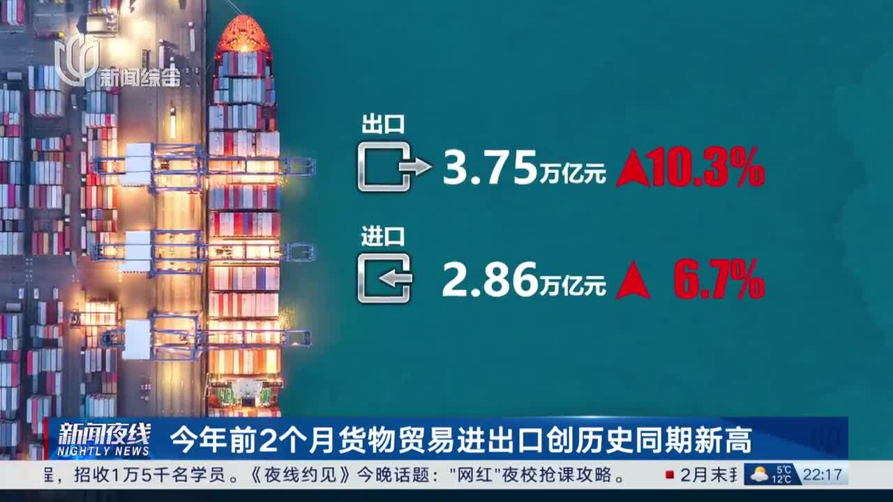 前兩月貨物貿(mào)易進(jìn)出口創(chuàng)歷史同期新高，展現(xiàn)中國(guó)經(jīng)濟(jì)強(qiáng)勁韌性與活力